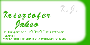 krisztofer jakso business card